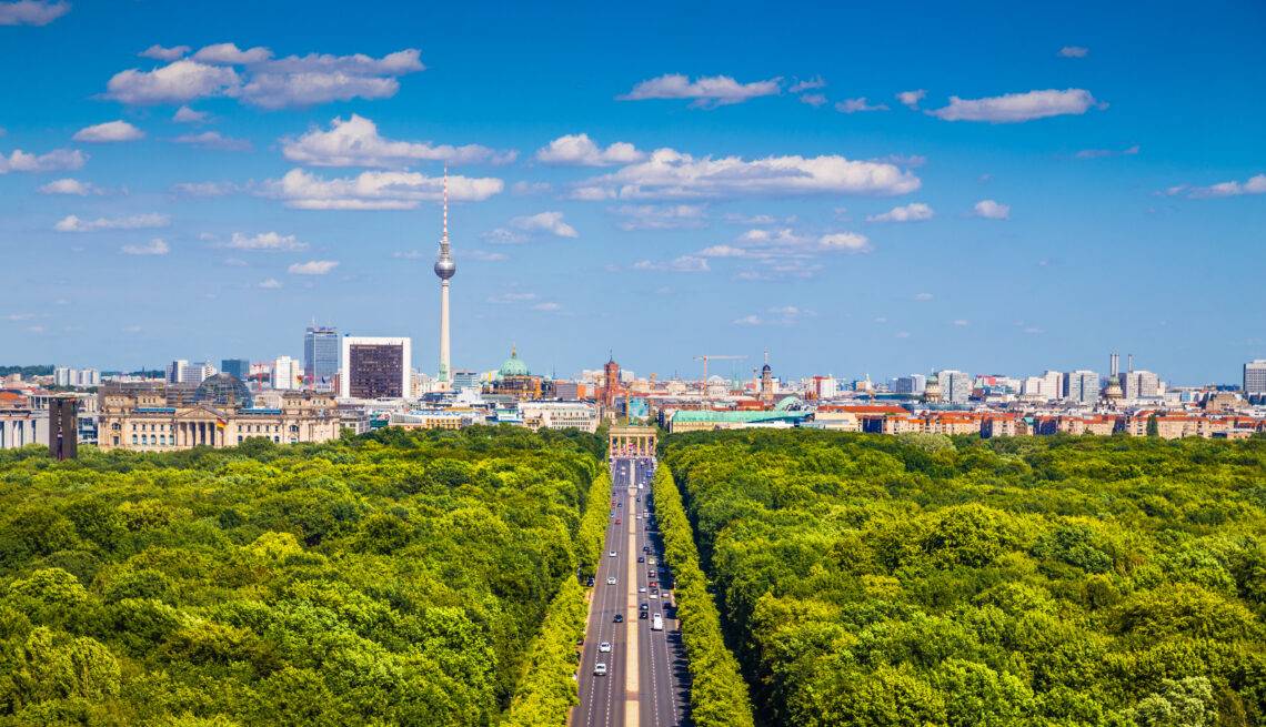 Berlin skyline panorama Tiergarten
