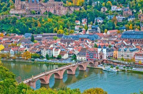 Stadtbild der Stadt Heidelberg, Deutschland.