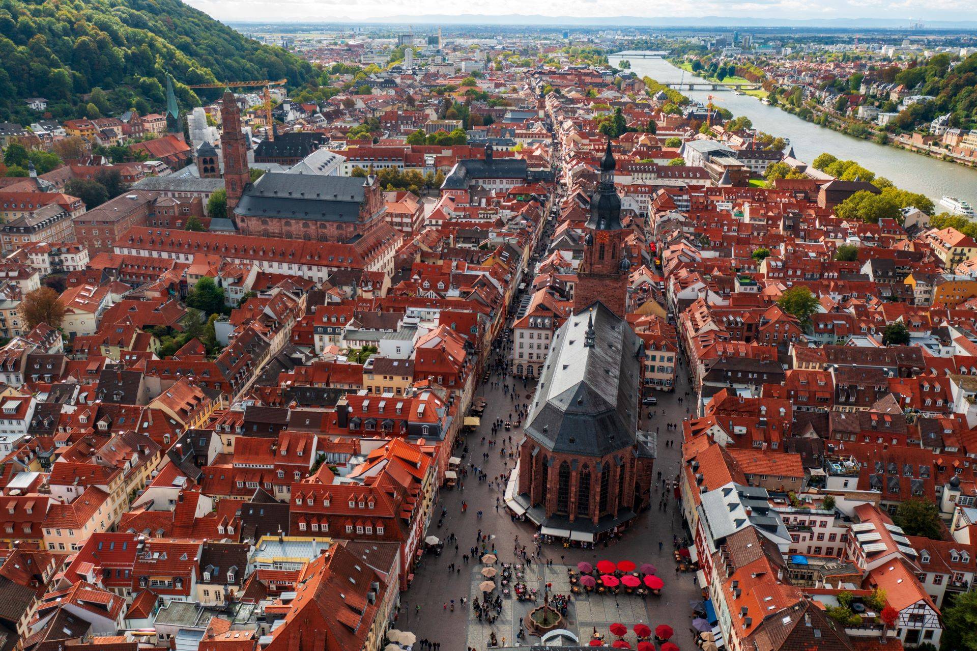 Blick auf Heidelberg, Deutschland.